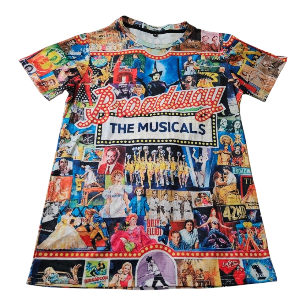 Colorful Broadway The Musicals Mens shirt size Medium